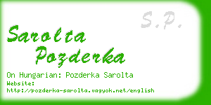 sarolta pozderka business card